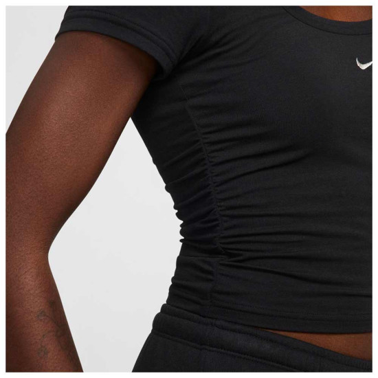 Nike Γυναικεία κοντομάνικη μπλούζα Sportswear Chill Knit Square-Neck Top